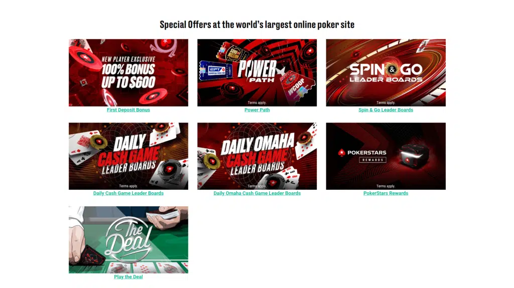 Information sur le Bonus de Bienvenue Offert par PokerStars Canada