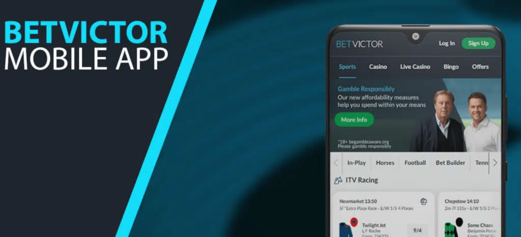 Application Mobile de BetVictor pour iOS et Android