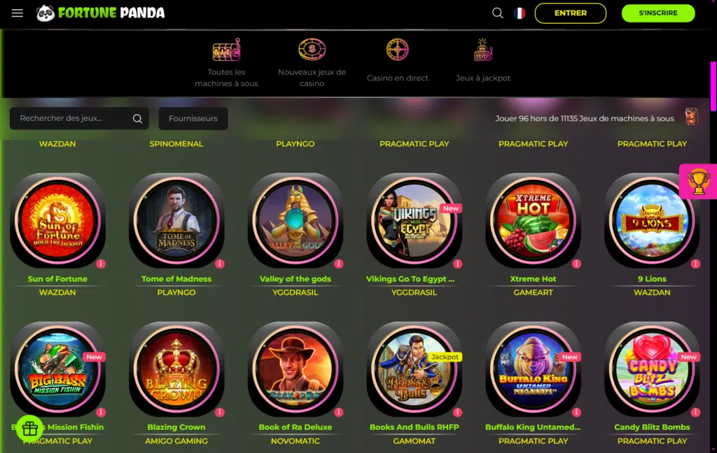 Jeux de Machines à Sous Fortune Panda 