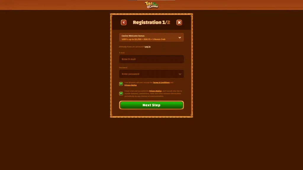 Guide étape par étape pour s’inscrire sur Tiki Casino Canada